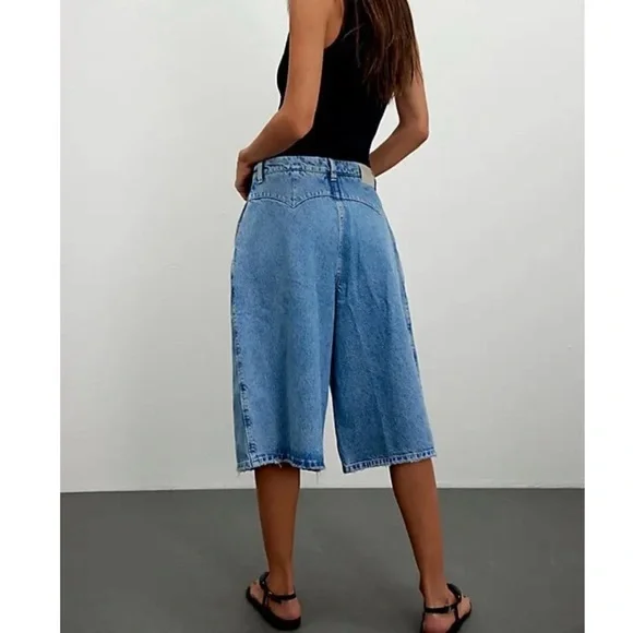 Free People CRVY Antonia Culotte Crop Size 28 - Picture 3 of 15
